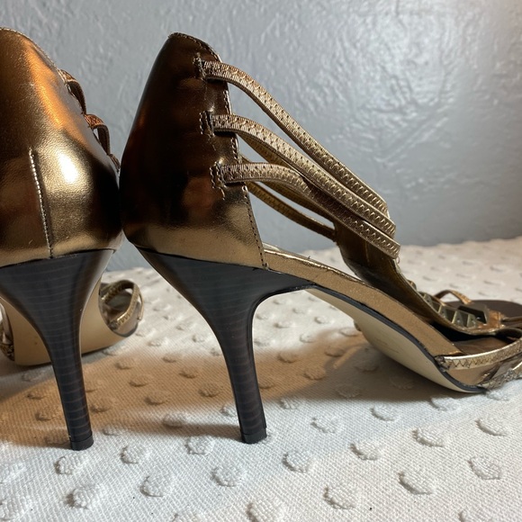 NEW YORK TRANSIT Copper Open Toe Strappy Heel - Picture 10 of 16